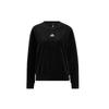 Velours Crewneck Sweatshirt Met Klein Logo Dames Tops Zwart HG1843