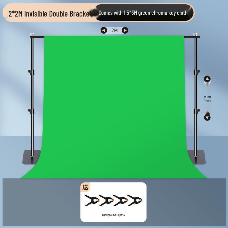 Invisible Green Screen Chroma Key Stand with Thickened Cloth for Photography and Film