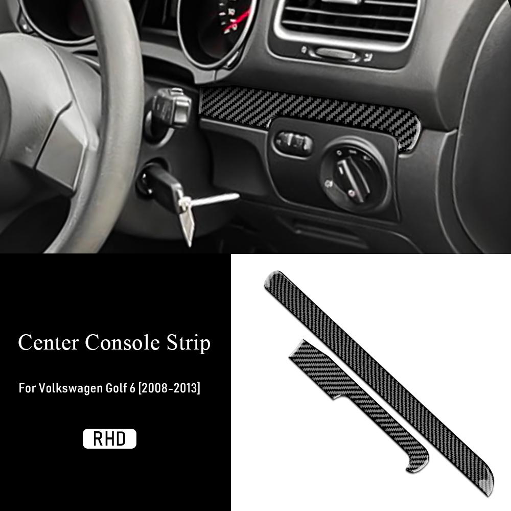 Real Soft Carbon Fiber Sticker LHD RHD for Volkswagen VW Golf 6 GTI MK6 2008 2009 2010 2011 2012 2013 Center Console Interior