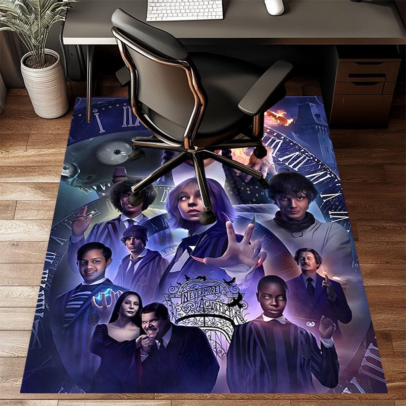 1pc Addams Family Wednesday4 Design Printed Area Rug Carpet for Bedroom Living Room Home Decor Rugs Mat Non Slip Mat Rug for Bedside
