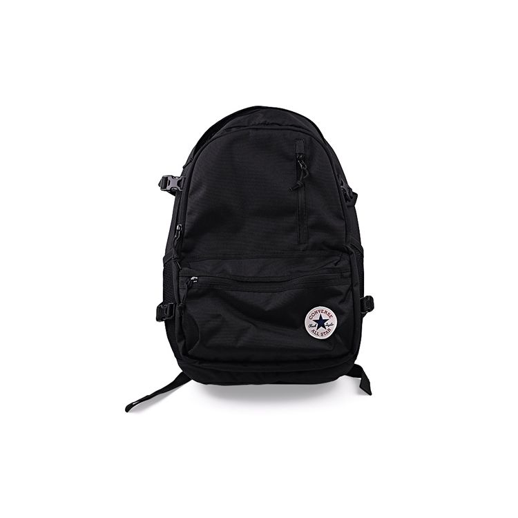 Converse Classic Sports Casual Logo Polyester Backpack Unisex Backpacks Black 10021138-A01 Black