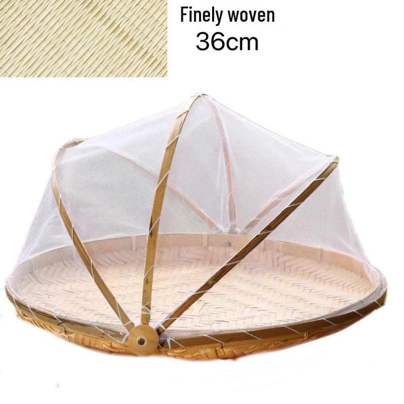 Insect-Proof Bamboo Mesh Food Drying and Storage Basket