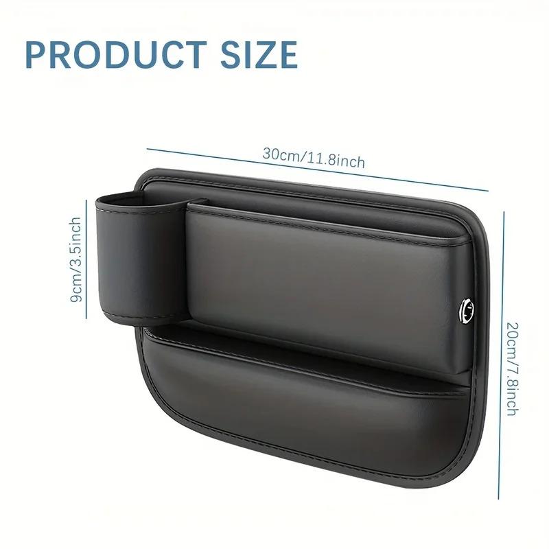 1PCS Storage Box Multifunction Car Seat Gap Filler Leak-proof Storage Bag Cup Holder PU Leather Seat Slot Organizer Box