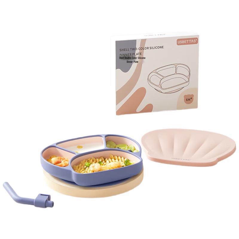 Beitaishi Baby Suction Divided Silicone Feeding Plate
