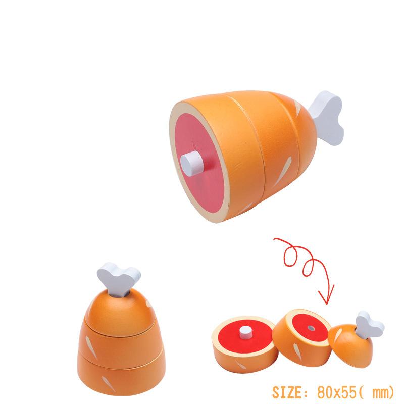 1PCS Wooden Toy Magnetic Cutting Fruit Vegetables Food Pretend Play Simulation Kitchen Role Play Educational Toys For Children
