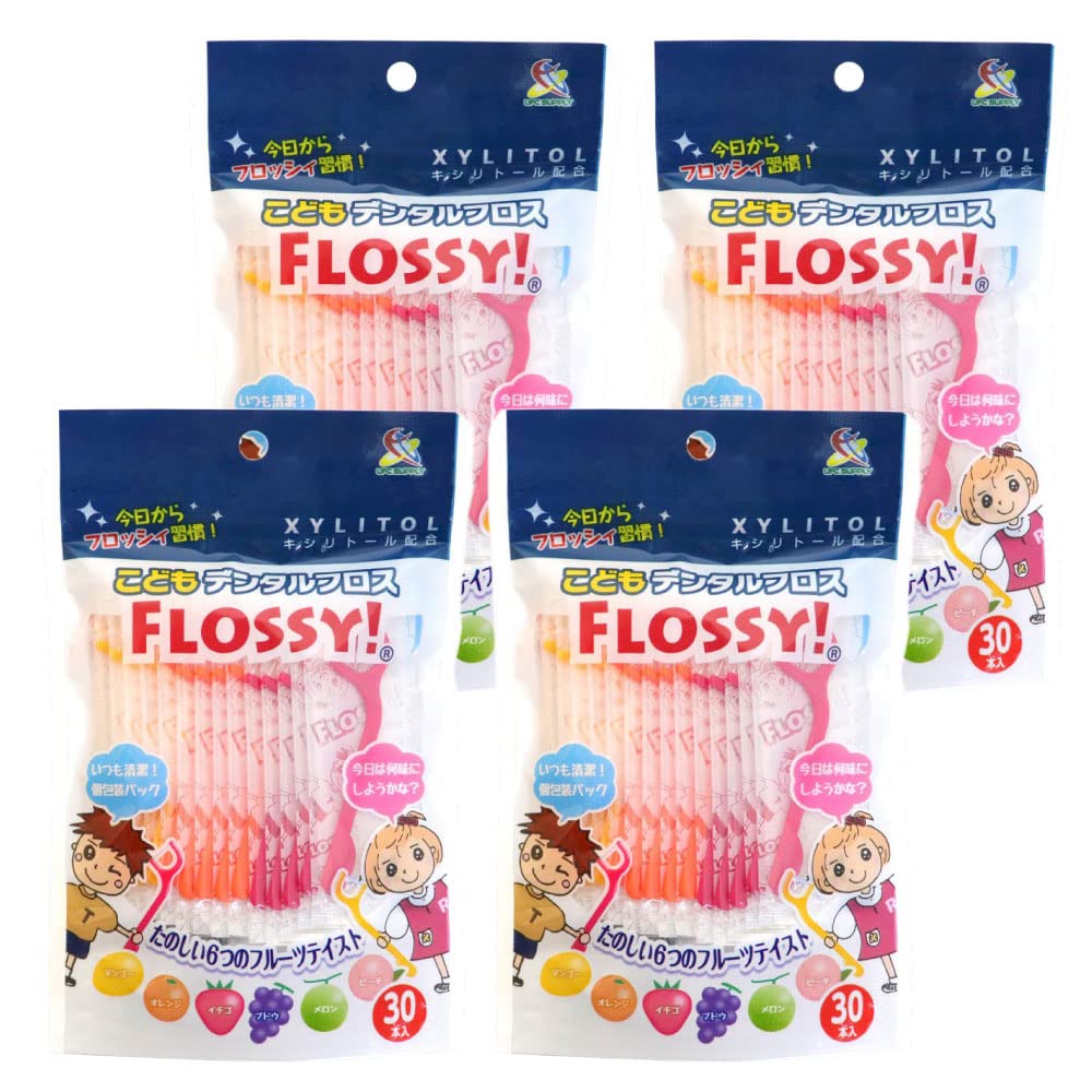 

Зубная нить Flossy 30 шт. x 4 шт. Зубная нить для детей Детская