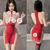 Sex Underwear Perspective Pack Three-point Sexy Bell Milk Clip Uniform Temptation Suit Passion Free Cheongsam