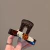 Vintage Tortoiseshell Medium Shark Hair Claw Elegant Women Back Head Half Updo Hair Clip Fashion Daily Hair Accessories