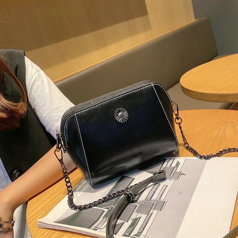 Neue Modische Rindsleder Umhängetasche Handytasche Kettenschale Tasche