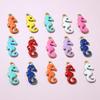 20pcs 12x6mm Stainless Steel Seahorse Hippocampus Enamel Charms Pendant Stainless Steel DIY Jewelry Making Accessories Findings