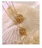 18K Gold-Plated Titanium Steel Necklace with Korean Geometric Irregular Imitation Walnut Shell Pendant