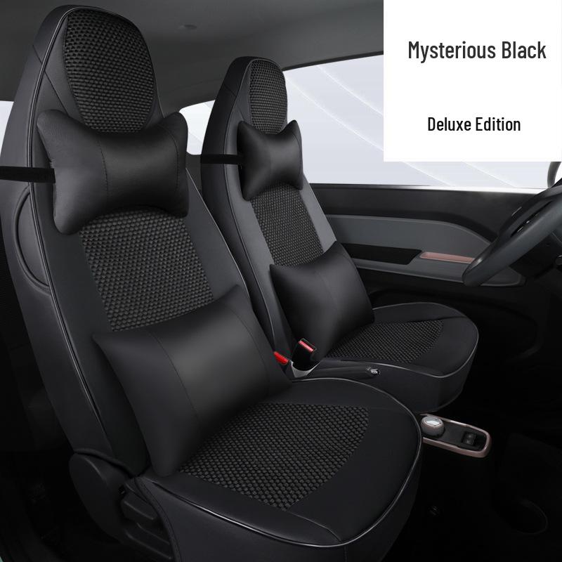 QQ Ice Silk Car Seat Cushion - Cute Cartoon Full Surround Seat Cover for Chery New Energy Sports Version