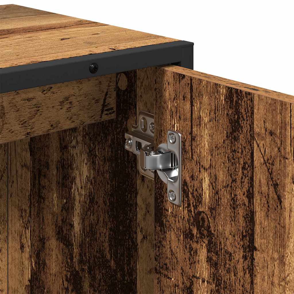 Wall Mounted Bathroom Furniture Set 2 pcs Brown Particleboard