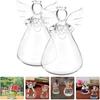 Angel Shape Hydroponic Container DIY Plant Wall Mounted Vase Transparent Angel Vase  Office