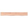 VidaXL Wall Shelf Light Brown 80x10x4 Cm Solid Treated Oak Wood 363657