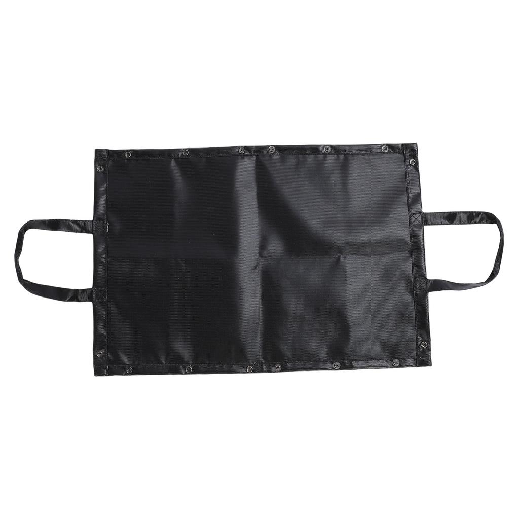 Under Grill Mat with Handle Fiberglass Silicone Expandable Fireproof Grill Pad Firewood Carrier Bag