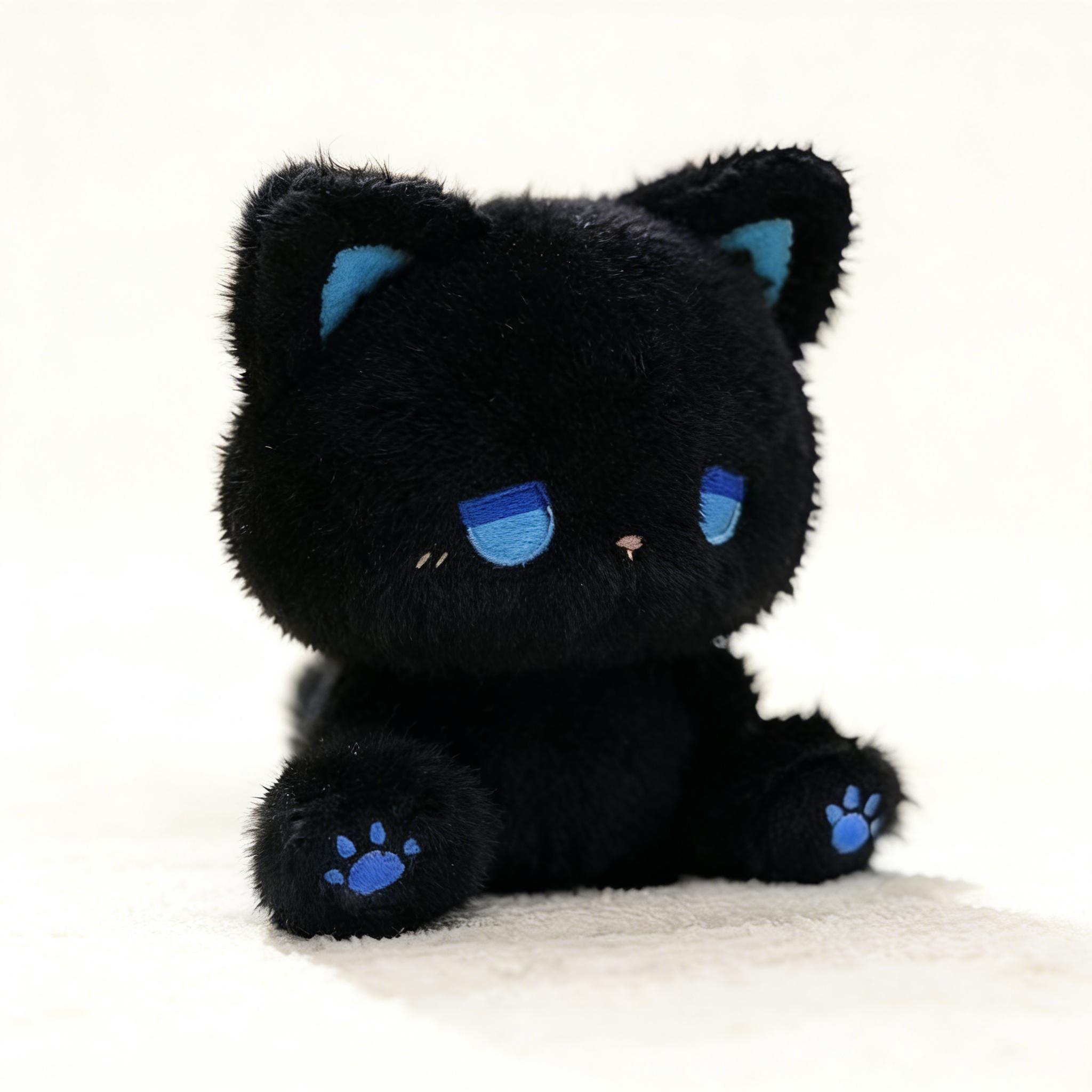 

Aesthetic Emo Black Cat Plush Doll Soft Stuffed Animal Kawaii Sitting Plushies Bedroom Decor Birthday Gift For Teen Girls 16cm