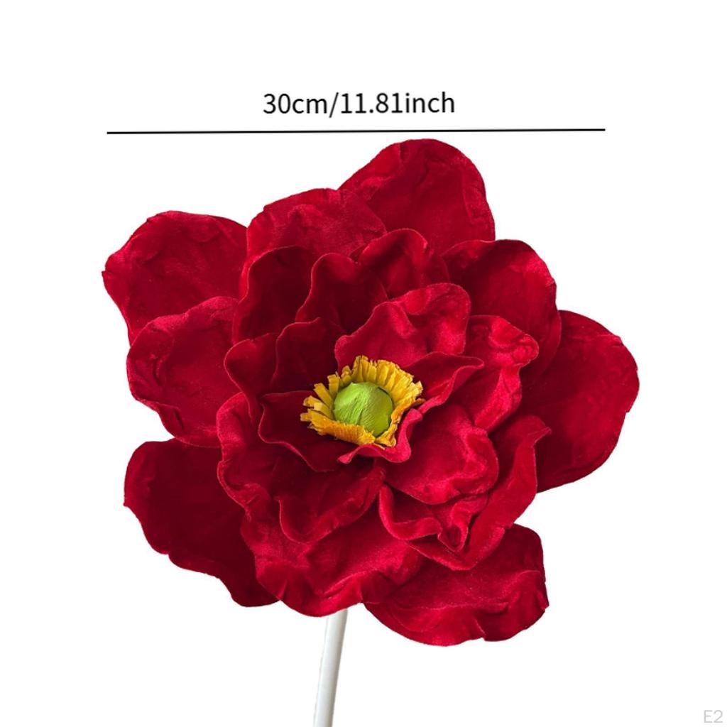 3D Fabric Floral Photography Accessory for Celebrations Red Wedding Decor