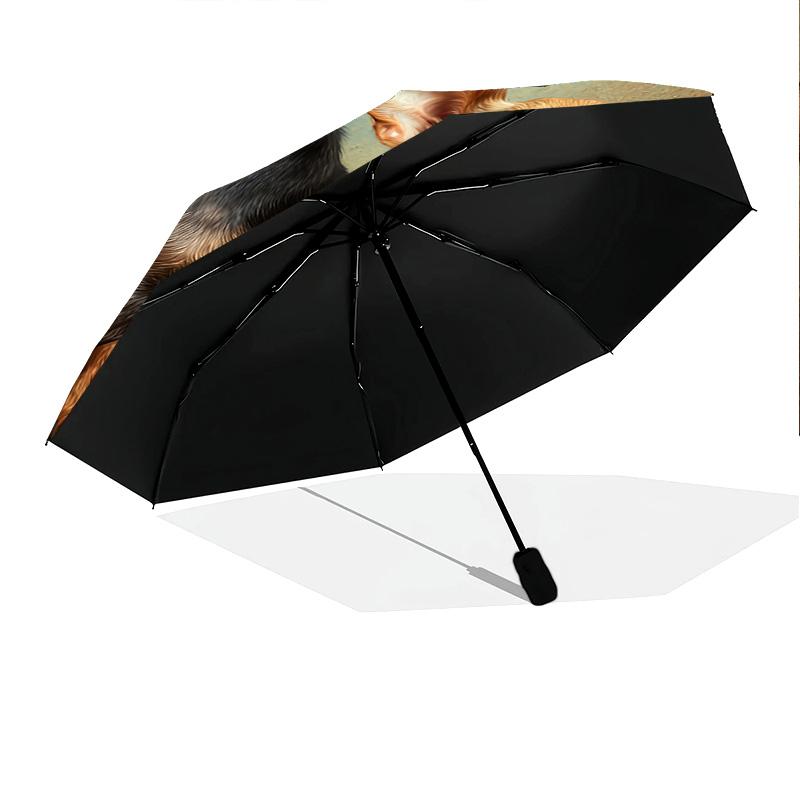 1 PC Automatic Folding Umbrella - Dogs Pattern, Portable & Foldable Design with 8 Ribs, Christmas Birthday Gifts