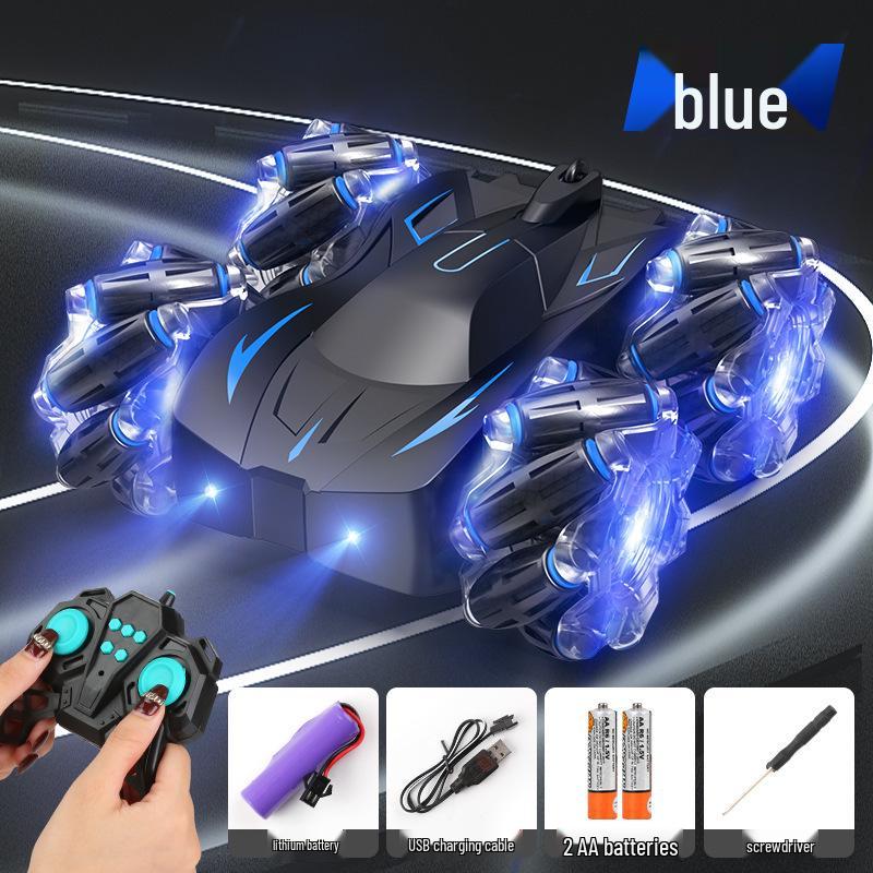 2.4G Remote Control Double-Sided Stunt Car: Flip, Drift, Four-Wheel Drive Tumbling Toy for Kids