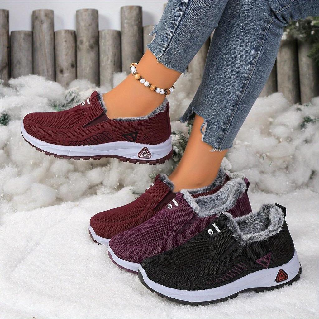 Women's Winter Snow Boots Thickened Fleece-Lined Warmth Comfortable Casual Shoes for Cold Weather, Winter Boots