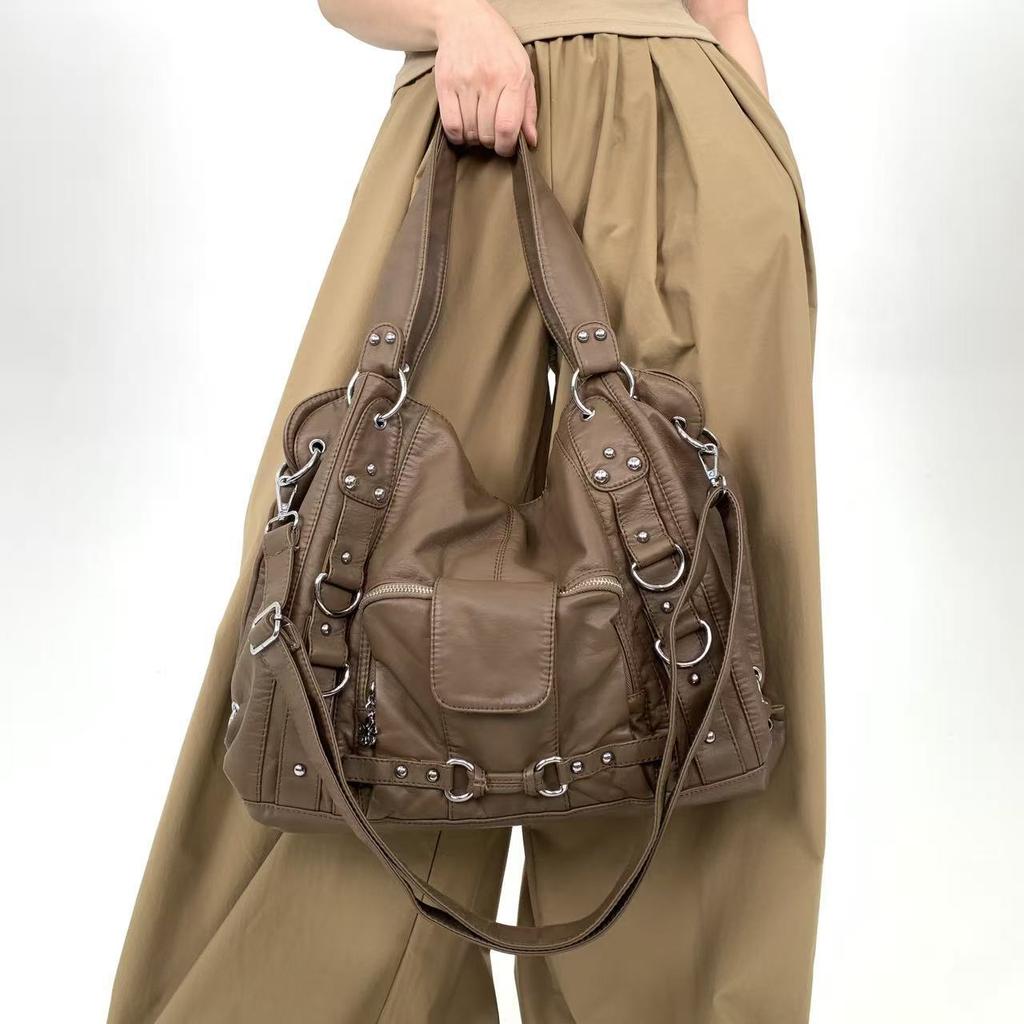 Vintage Litschimuster Damen-Tragetasche Mehrere Taschen Schulter-Umhängetasche