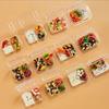 3D Pretend Play Kitchen Toys Creative DIY Mini Fast Food Model Toy Reusable Realistic Cooking Interactive Toys