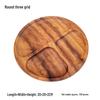 Solid Walnut Wood Round Multi-Compartment Serving Tray