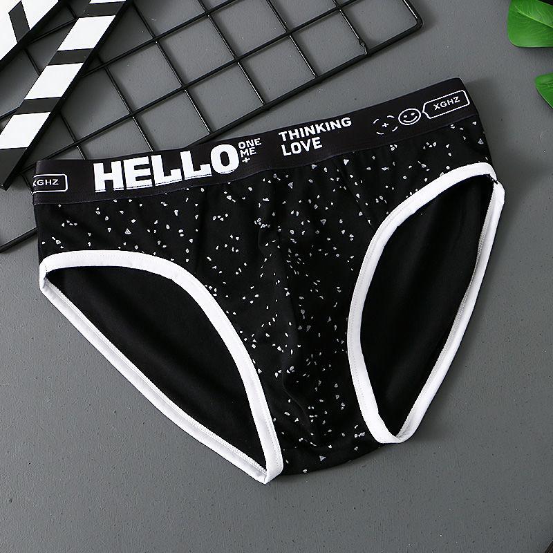 Men's Triangle Underwear for High School Student Pure Cotton Underwear for Young Student Loose and Comfortable
