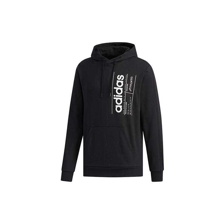 adidas Sweatshirts Men's Black Hooded Moderate Regular FM6016