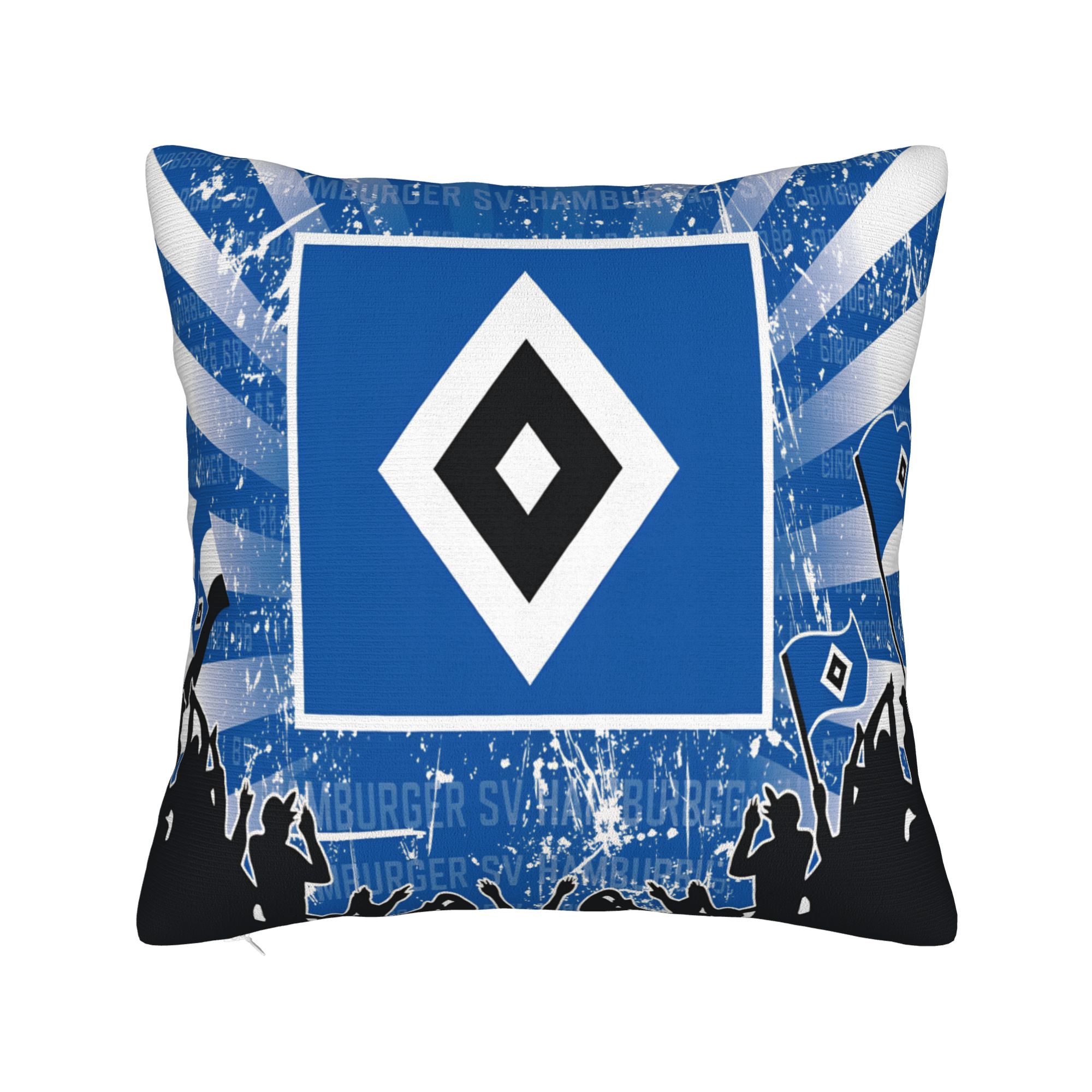 HSV Deutscher Fußballverein Kissenbezug Hamburgers SV Grafik Kissenbezug Moderner Kissenbezug für Wohnzimmer Bett Stuhl 30cmx30cm gray