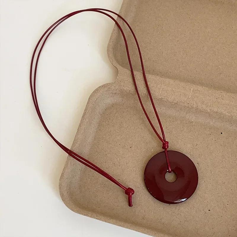 

Bilandi модные ювелирные изделия винтажный темперамент черный шнур геометрический кулон ожерелье для женщин девушки подарки симпатичные дизайнерские аксессуары