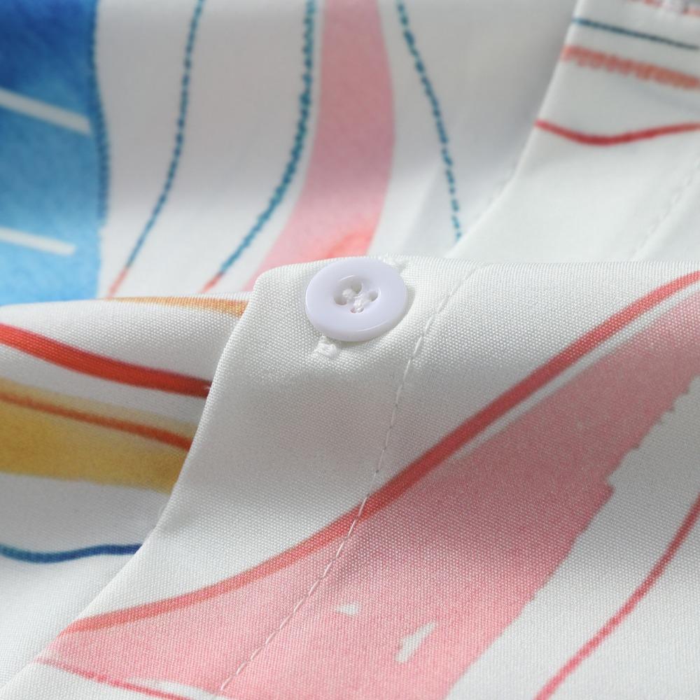 Summer Men's Short Sleeve Shirt Fashion Casual 3D Print Beach Holiday Loose Breathable Short Sleeve Men's Shirt