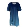Women's Fashion Casual Loose Printed Short Sleeve V-Neck Dresses