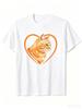 Funny Letter Bread Cat Graphic Tshirt Unisex Unisex Casual Crew Neck Short Sleeve Top Cute Orange Cat Humorous Design Daily Wear