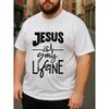 European Sizes Graffiti Handwriting " Is My LIFE"  Street Gospel New Style Men'S Print Short-Sleeved Shirts | All-Season