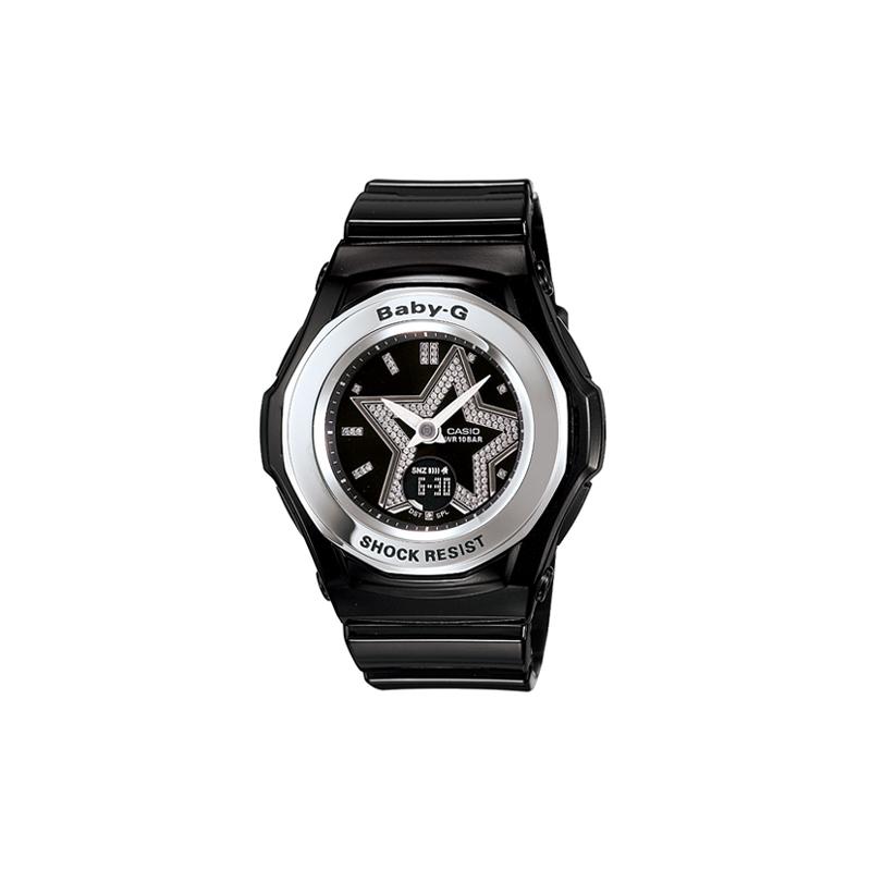 

Baby-G Casio theme series star rock style fashion watch women s Japanese and Korean watch silver black BGA-103-1B