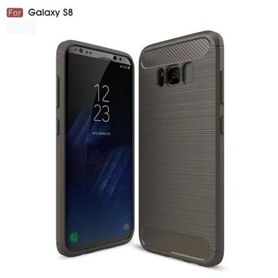 Samsung S8 Premium Flexible TPU Case Resistant Carbon Fiber Shockproof Cover For Galaxy S8 G950 Case Grey