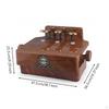 Piano Pedal Board with Adjustment Knob Rosewood-Finish Auxiliary