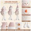 Cartoon Pink White Snowman Ornament Soft Plush Snowman Doll  Festive Tree Pendant