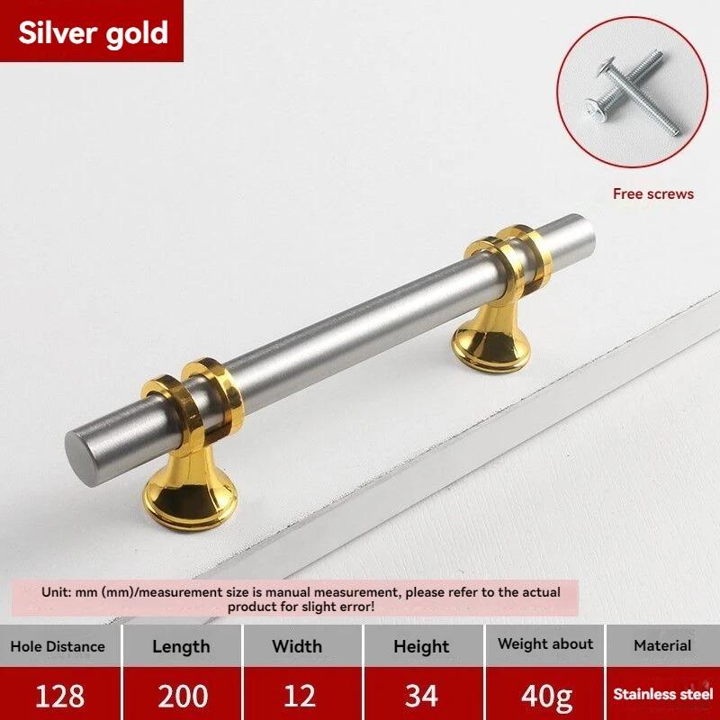 Handles Drawer Cabinet Furniture Kitchen Handles for Cabinet Knob Door Drawer Furniture Kitchen Knob Modern Simple  Silver Black