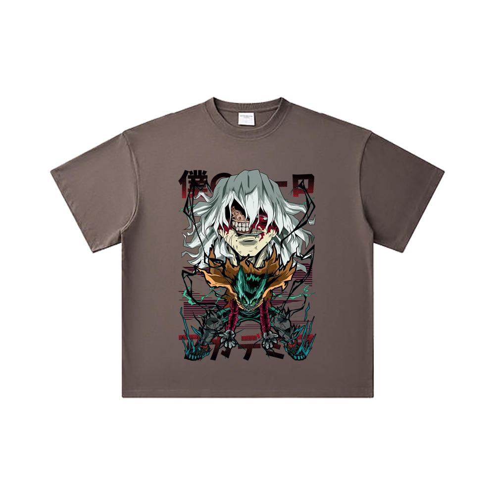 260 GSM Double Yarn 32 Count 100% Cotton My Hero Academia V9 Shigaraki Print Unisex Heavy Cotton T Shirt
