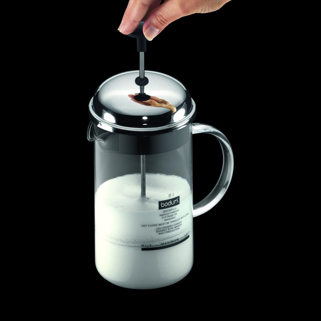 BODUM Milk Foamer Milk Frother CHAMBORD Milk Frother 250ml Silver Coffee Cappuccino Cafe Latte [Genuine] 1966-16