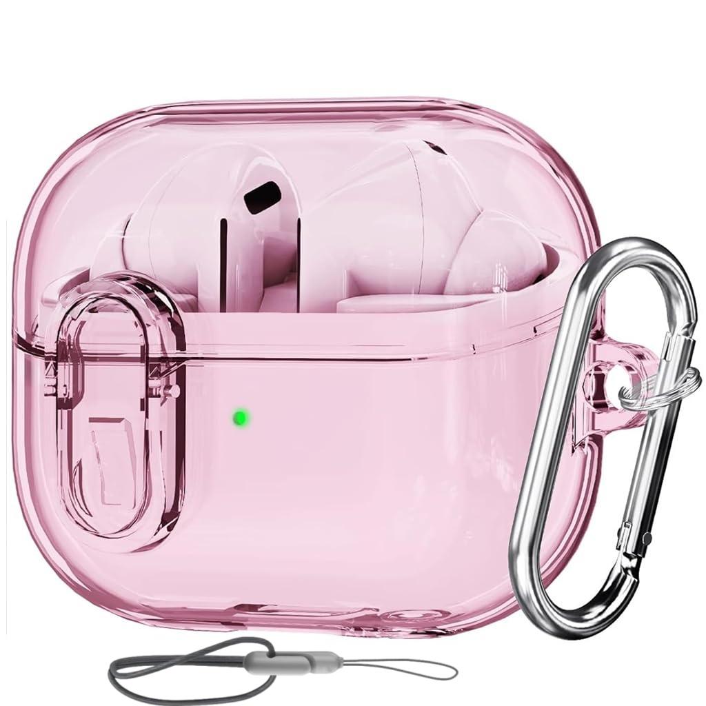 Pentru Samsung Galaxy Buds 3 /3Pro Carcasă cu Blocare de Securitate Carcasă de Protecție Husă cu Șnur pentru Samsung Galaxy Buds 3 (Albastru Pufos)