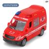 Hospital Rescue Ambulance Police Metal Cars Model Pull Back Sound And Light Alloy Diecast Car Toys For Children Boys Gifts