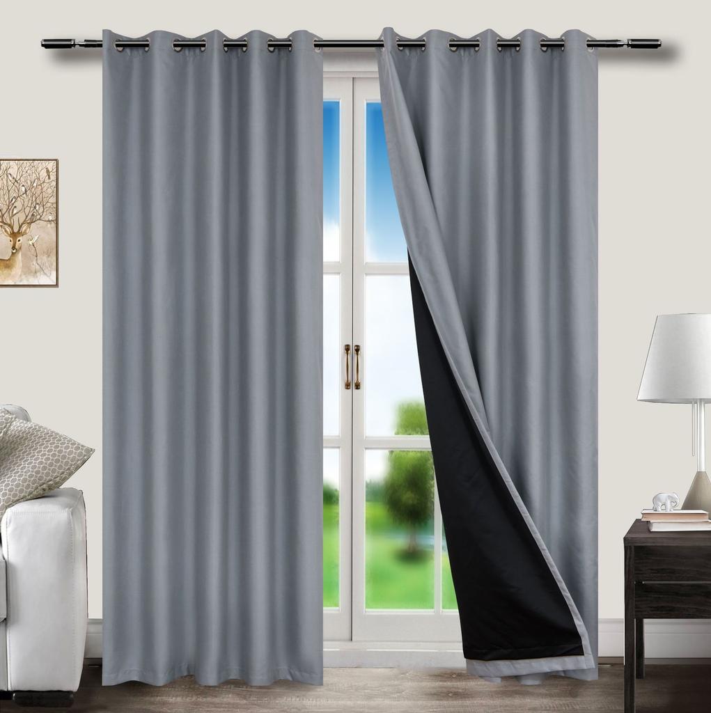 Simple Plain Curtain Cloth, Living Room Bedroom Balcony High Blackout Curtain Finished Product, Can Be