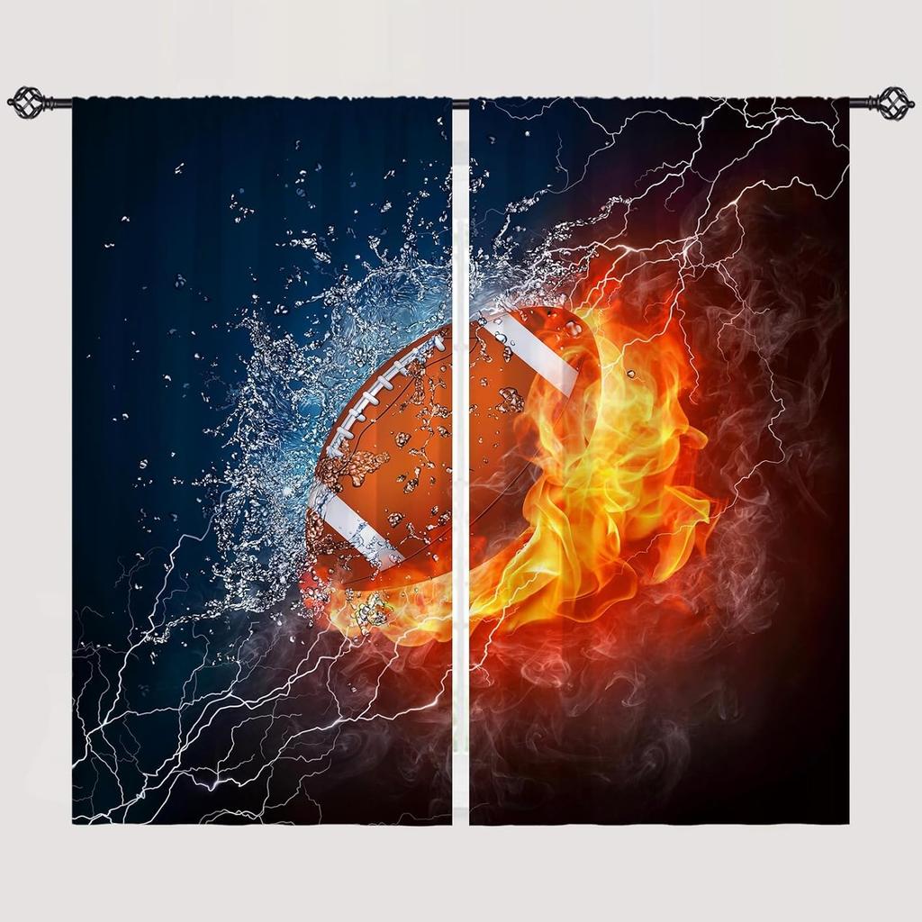 Rod Pocket Kids Animal Jungle Safari Wildlife Elephant Giraffe Lion Print Pattern Privacy Fabric Window Drapes For Boys Bedroom