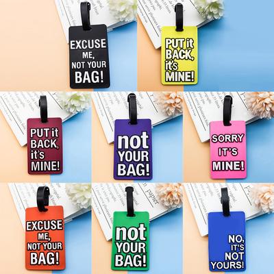 1Pc Bag Travel Accessories Creative Letter Luggage English Tags Suitcase Silicon Portable Travel Label