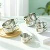 Cute Mini 304 Stainless Steel Children Water Cup With Handle Coffee Mug Durable Anti Scalding Metal Drinking Cup Tumbler For Kid