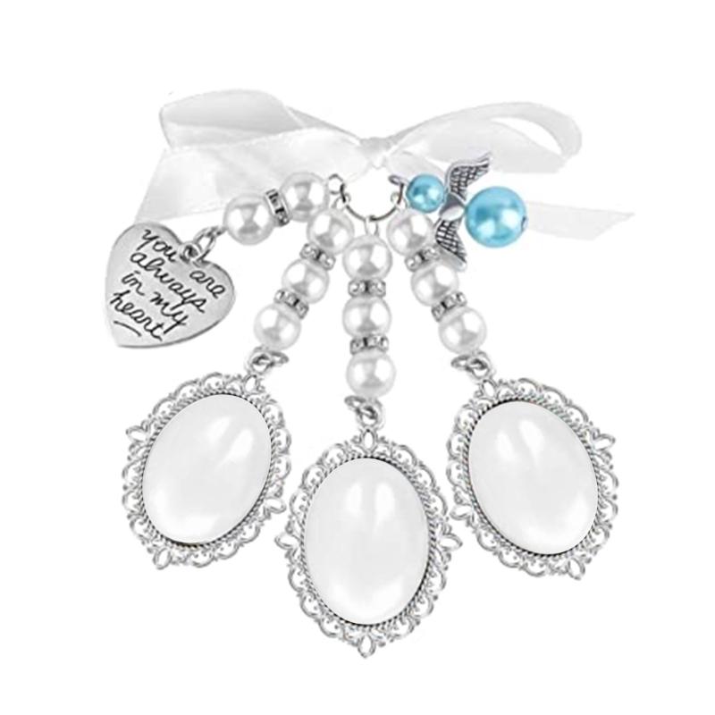 Свадебный Букет Кружево Овальный Свадебный Шарм Шарм для Свадебного Букета Крыло Ангела Фото Букет Шарм Памятный Кулон 1